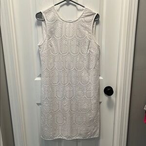 Draper James Elegant White Sleeveless Dress